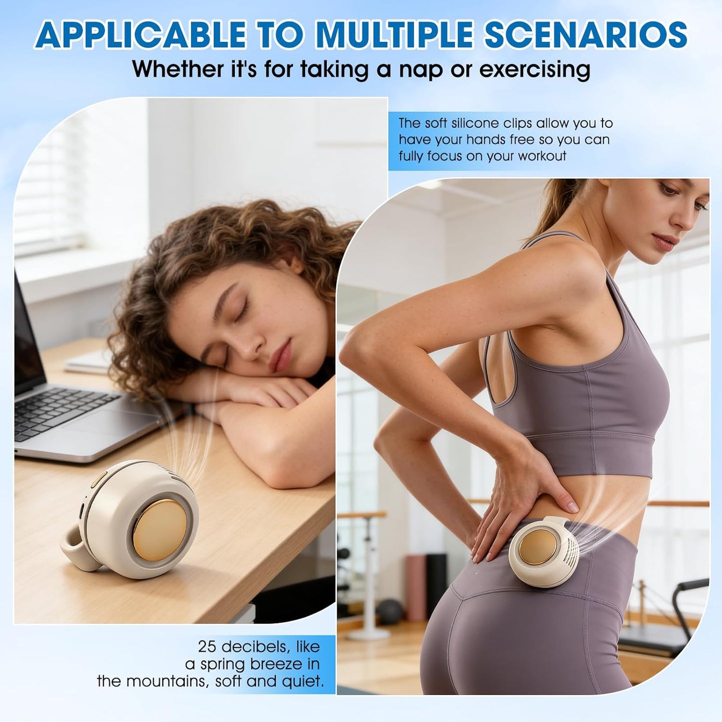 Draagbare Clip-On Ventilator