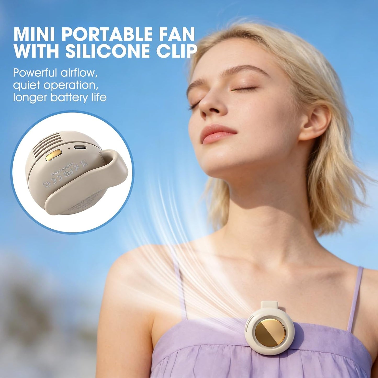 Draagbare Clip-On Ventilator