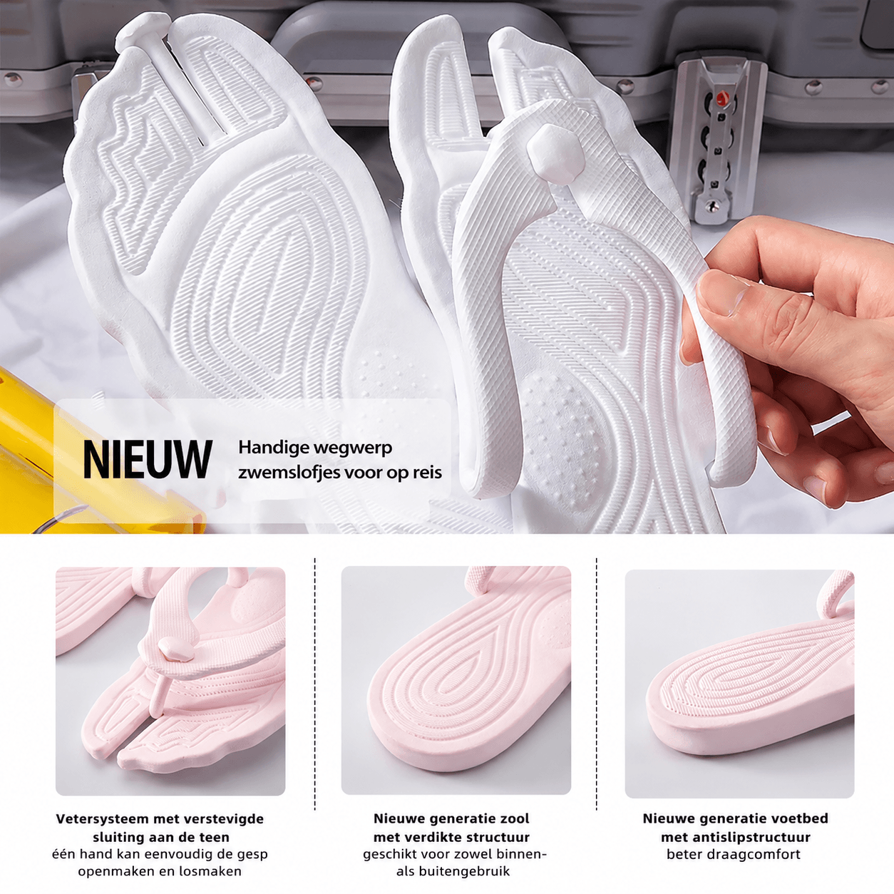 Opvouwbare Reisslippers